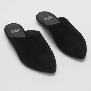 Eileen Fisher Black Blog Suede Mule, size 10
